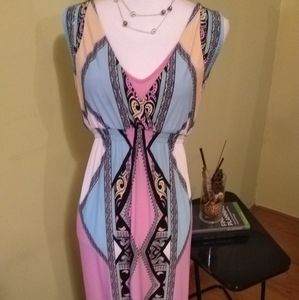 One World Multi-Colored Maxi Dress